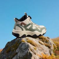 安踏 儿童休闲鞋中帮秋季时尚生活轻便耐磨运动鞋子男童中大童安踏童鞋