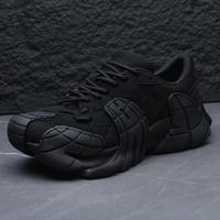 培蒙 鞋子男潮鞋个性小众黑武士男鞋厚底欧美运动休闲老爹鞋男款