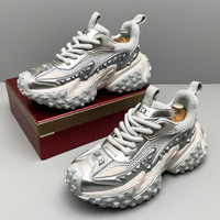 优桓 设计师潮鞋老爹鞋2025夏季时尚炸街款机甲覆古轮胎鞋透气厚底男鞋