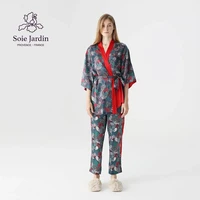 3#印花真咝睡袍浴袍家居服睡袍