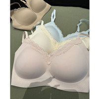 玻尿酸内衣女蕾丝花边纯欲性感文胸无钢圈软支撑（胸垫厚度1.2cm）