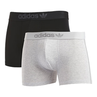 ADIDAS/阿迪达斯男士环保弹力轻薄透气平角内裤式四角短裤2条装 【轻薄透气2条装】靛蓝色/白色 M