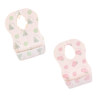 德佑婴儿一次性防水围兜宝宝口水巾免洗防水吸油可调节围嘴 独立包装 牛油果20片*1盒+车厘子20片*1盒