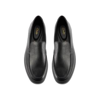 Clarks 其乐 托尔系列 男士一脚蹬英伦休闲乐福鞋 261766707 黑色 39.5