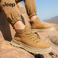 吉普 户外马丁靴 男士防滑耐磨大黄靴