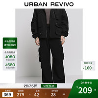 UR UR2025 男休闲工装风口袋松紧腰抽绳阔腿裤 UUV650027