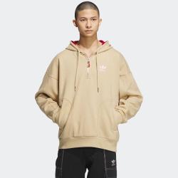 adidas 男子运动休闲半拉链卫衣米菲兔联名恭喜发财舒适连帽套头衫