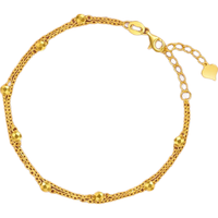 Chow Sang Sang 周生生 93852B 蹦迪珠足金手链 18cm 2.4g