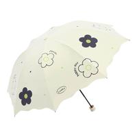 天堂伞黑胶防晒防紫外线遮阳伞三折叠便携超轻晴雨太阳伞公主伞女