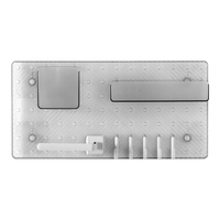 爱丽思（IRIS）洞洞板立式免打孔书桌办公电脑桌上挂墙面厨房置物架衣柜收纳架丝 长形置物架 20*9*4.2cm