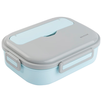 美厨（maxcook）304不锈钢饭盒 微波炉饭盒4格保温饭盒配餐具1.6L MCFT5623 304钢北欧蓝4格 配餐具