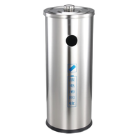 南秦金属圆形大有害分类环保卫不锈钢废旧电池回收垃圾桶筒箱 电池桶