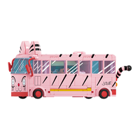 AREA-X砖区蜡笔小新联名潮玩积木玩具拼搭 嘟嘟喵巴士