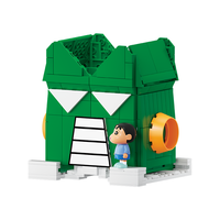 AREA-X砖区蜡笔小新联名潮玩积木玩具拼搭 涂画大比拼