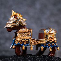 乐英奇凯玩具人仔中古第三方骑士亚瑟王系列中国拼装兰斯洛特圆桌积木男 兰斯洛特坐骑