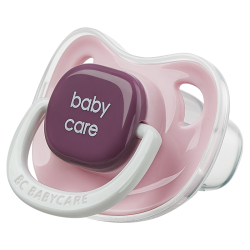 babycare 安抚奶嘴新生儿咬胶超软宝宝睡觉神器仿真实感佩里格S码 粉色