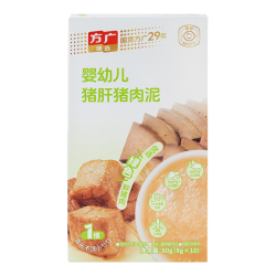 方广 婴幼儿高铁猪肉牛肉鸡肉泥80g6个月+宝宝婴儿辅食肉泥多口味 猪肝猪肉泥 80g*1盒
