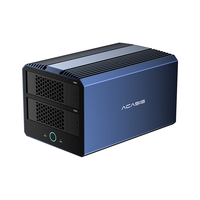 阿卡西斯（acasis）4盘位混合型磁盘阵列盒 阵列柜 硬盘盒（2HDD+2M.2)40Gbps传输 适用macmini/NAS扩展存储H004