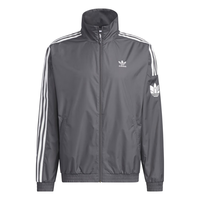 adidas款运动立领夹克外套男女阿迪达斯三叶草 深灰 XL