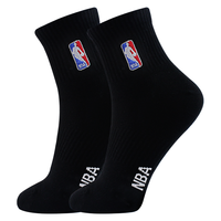 NBA 袜子男士四季休闲运动袜无骨棉袜精梳棉刺绣训练跑步篮球袜1双装