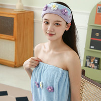 艾格辰 珊瑚绒干发帽女款花朵设计