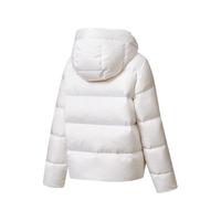 SauconySaucony索康尼羽绒服女保暖防风连帽鸭绒短款秋冬 珍珠白WT02 S