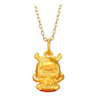 老凤祥黄金小龙女新款生肖龙足金吊坠龙年项链圣诞节生日礼物送女友家人 足金小龙女吊坠-约1g【赠银链*玫瑰礼盒】