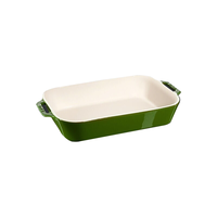 STAUB 【超值】双耳长方形陶瓷家用焗饭烘焙餐盘餐具盘子烤盘