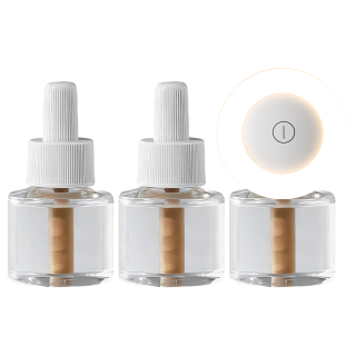 美的 电蚊香液补充液灭蚊小夜灯电热驱蚊器母婴适用3瓶 1器