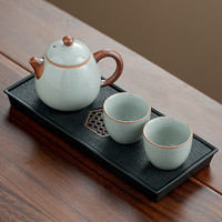 艾格辰 汝窑茶具一壶两杯套装