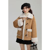 玲玖毛呢外套女冬季小个子气质加厚羊羔毛短款羊绒大衣【15天内】