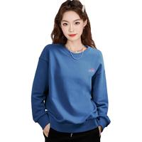 PASS 【logo小皇冠印花】小众卫衣女秋季圆领女士卫衣