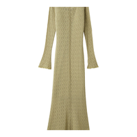 SNIDEL2025春夏优雅蕾丝镂空长袖修身针织连衣裙SWCO251107