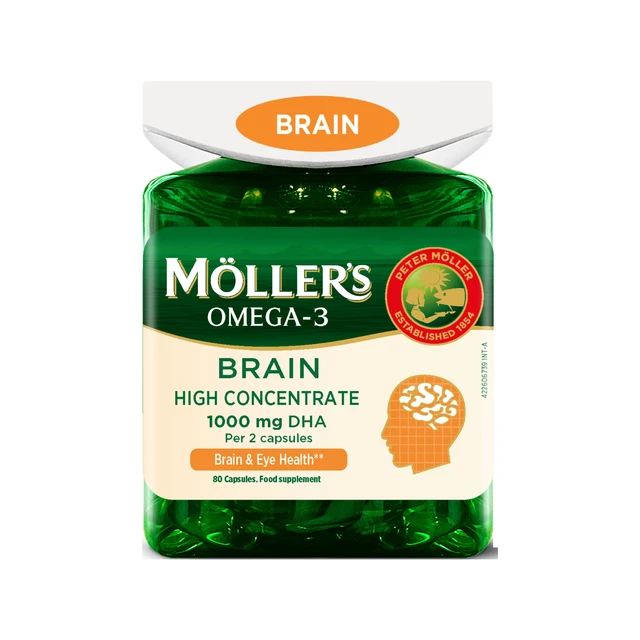 Mollers【挪威百年品牌】青少年护脑护眼深海鱼油胶囊 2瓶装