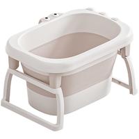 世纪宝贝（babyhood）儿童泡澡桶 婴儿洗澡盆 宝宝折叠浴桶泡澡 赠浴凳329