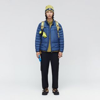 outdoor products秋冬95鹅绒立领排骨羽绒服男保暖内胆日系风