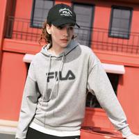 FILA 情侣款运动卫衣男女同款针织连帽上衣