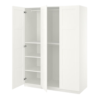 宜家（IKEA）PAX帕克思衣柜组合家用卧室租房用简易组装衣橱结实耐用 白色衣柜150x60x201cm 其他
