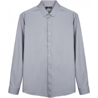 才子（TRiES）【竹纤维】男士长袖白衬衫春秋新款竹纤维弹力商务纯色休闲衬衣男 黑色 M 38(165/84A)