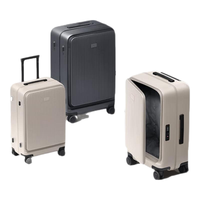 Xiaomi 小米 侧翻盖旅行箱 PC箱壳TSA密码锁拉杆箱男女出行行李箱 烟白色 20英寸