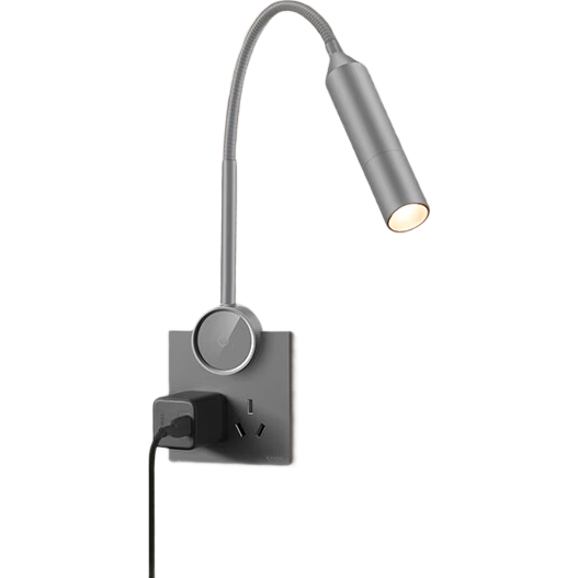 今日必买：公牛 开关插座无极触摸调光护眼床头灯MH-A4R5G-CS远山灰