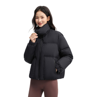 雪中飞2025冬【95绒】小个子女士短款羽绒服短泡芙云感舒适 黑色|8056 S /160/84A
