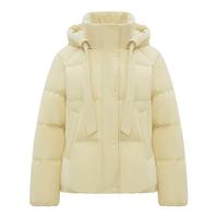雪中飞2025冬小个子女士短款复古连帽羽绒服可露丽设计感保暖