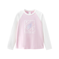 asics【商城同款】亚瑟士童装秋季插肩设计T恤吸湿速干针织T恤新 0620粉色 110cm