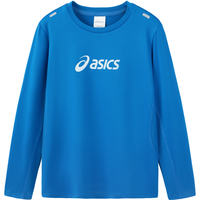 asics亚瑟士童装25年春季长袖针织T恤儿童吸湿速干高弹运动内搭 8851亚瑟士蓝 飓风秒干 120 cm 高弹面料