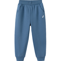 asics/亚瑟士童装2024年秋冬季针织卫裤加绒加厚保暖运动长裤 8854沉静蓝 140cm
