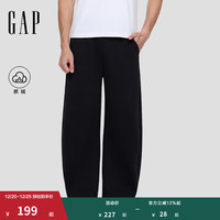 Gap 男装 刺绣logo抓绒弯刀裤 787422