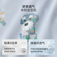 欢喜小熊 男女宝宝连体衣纯棉衣服婴儿秋季抗菌防螨哈衣爬服2件装 蓝色