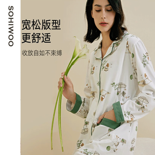 sohiwoo月子服春夏纯棉产后孕妇睡衣四季款产妇哺乳家居服套装