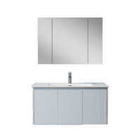 恒洁（HEGII）铝合金浴室柜陶瓷一体盆不锈钢防潮2501(BM2203J-90Q薄暮灰智能款